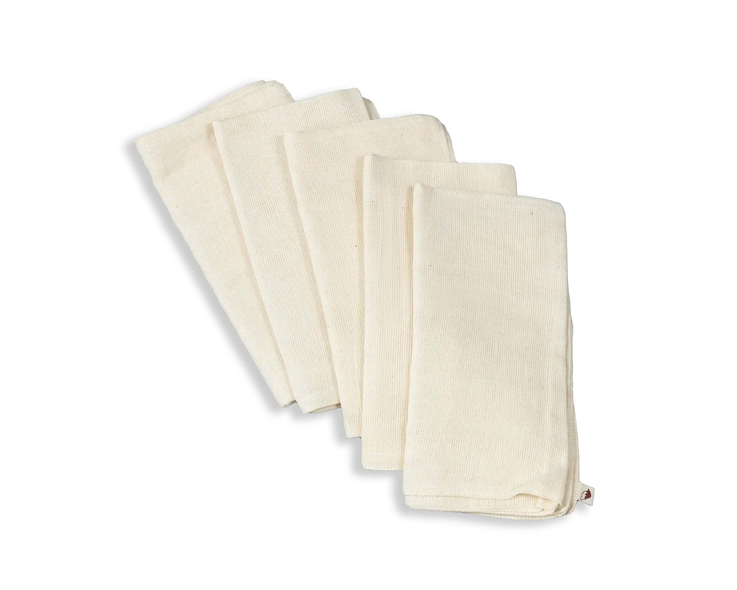 A set of Nappy sheets (5pc) made with 100% raw cotton loosely woven into double layers is ideal for newborns.