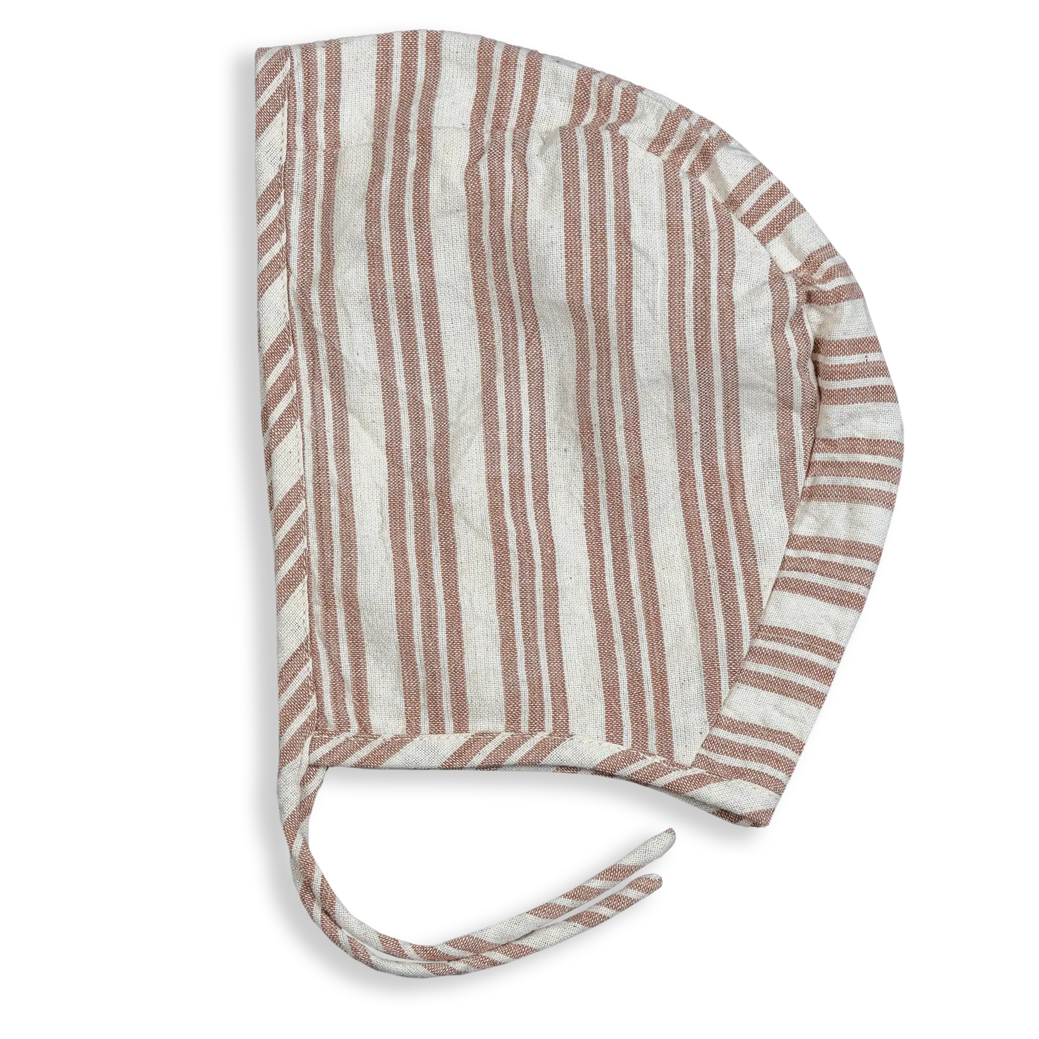 Our Baby Hats are made from the same 100% woven cotton lined with the finest muslin for your child's comfort and warmth. A pair of ties make it easy and safe to gently keep it where it belongs on your baby's head.