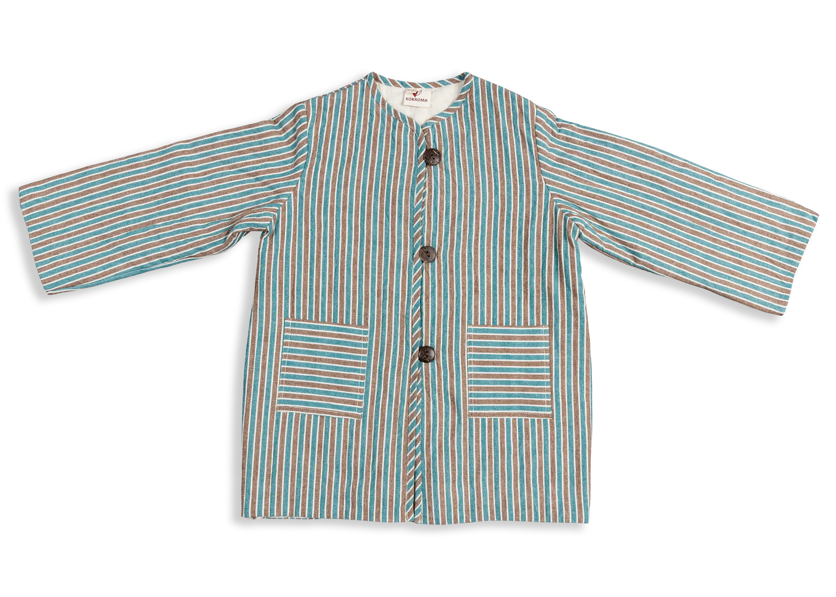 Crafted from 100% woven cotton and layered with fluffy wool insulation, this snuggly layer will keep youngsters toasty through the chilliest days.