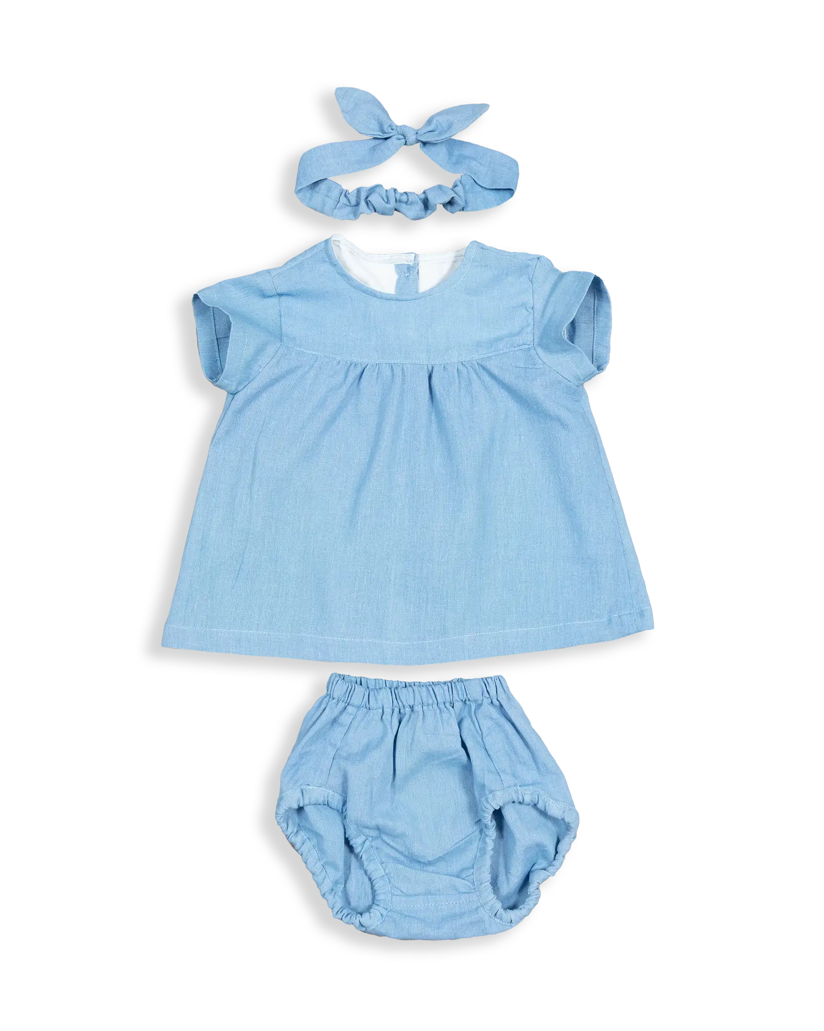 Kokroma Dress Set includes dress, bloomer, and headband. Easy to wear and very comfy design.