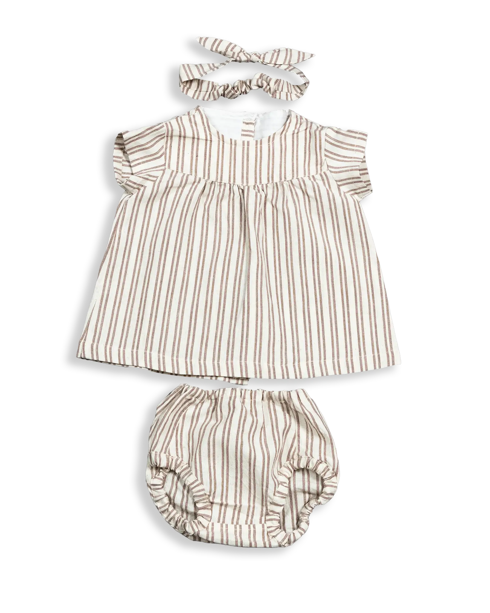 Kokroma Dress Set includes dress, bloomer, and headband. Easy to wear and very comfy design.