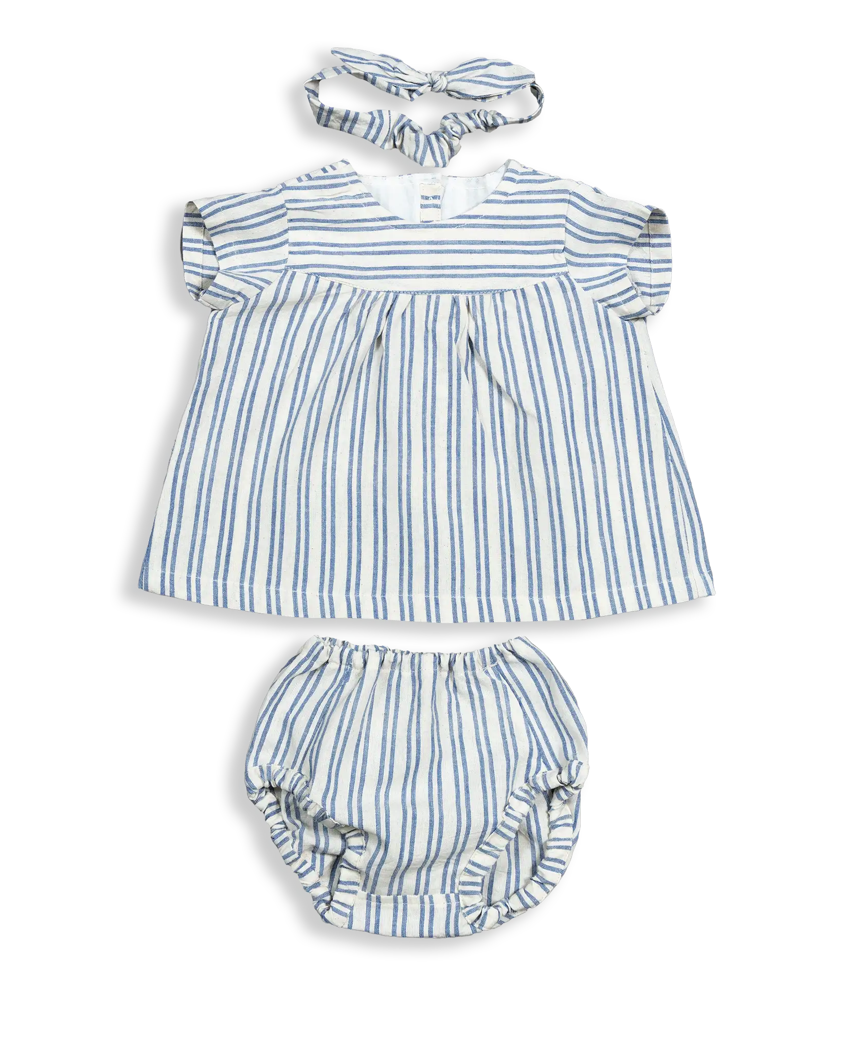 Kokroma Dress Set includes dress, bloomer, and headband. Easy to wear and very comfy design.