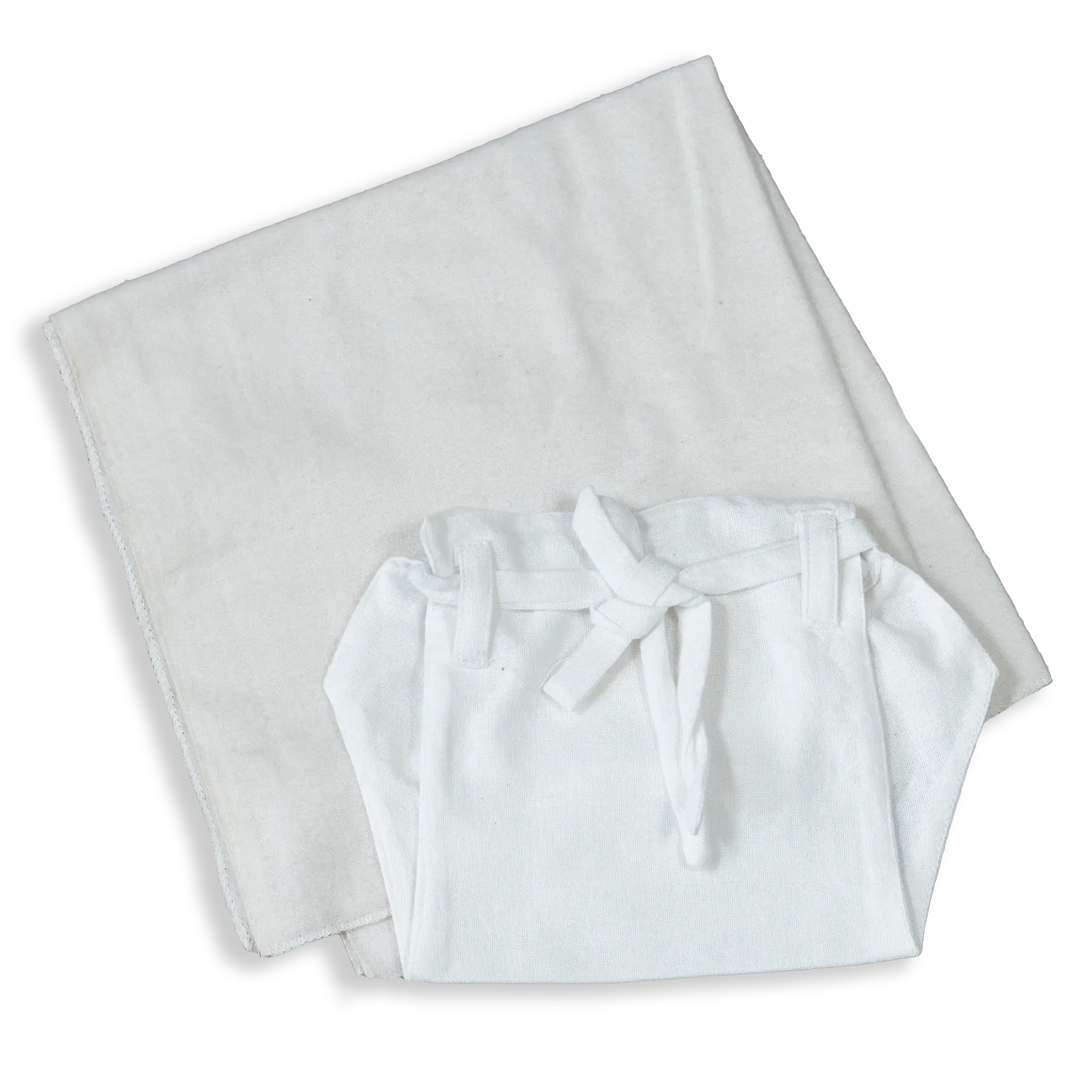 A traditional tie-up Diaper for the new born baby. Used with Kokroma's diaper cloths.
