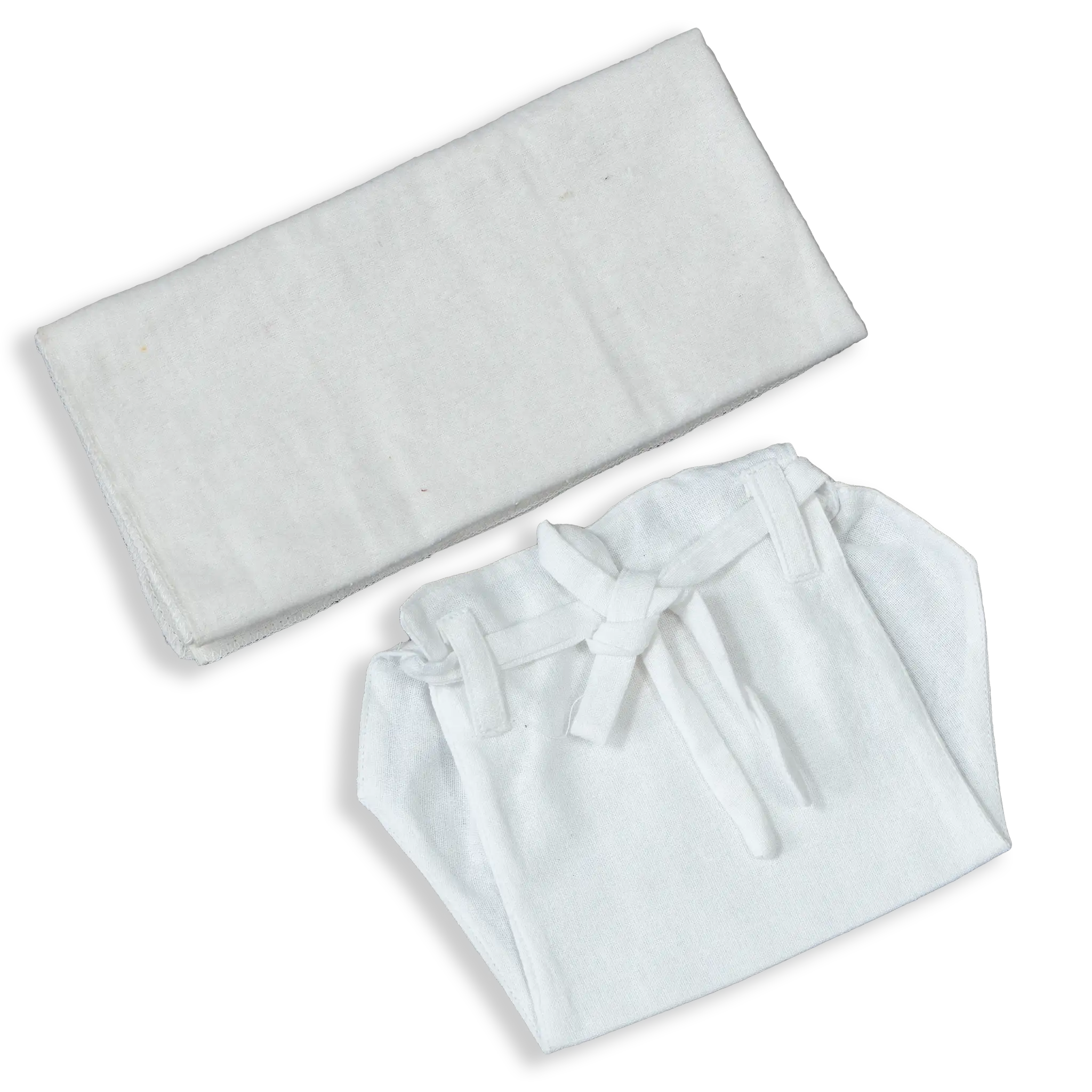 A traditional tie-up Diaper for the new born baby. Used with Kokroma's diaper cloths.