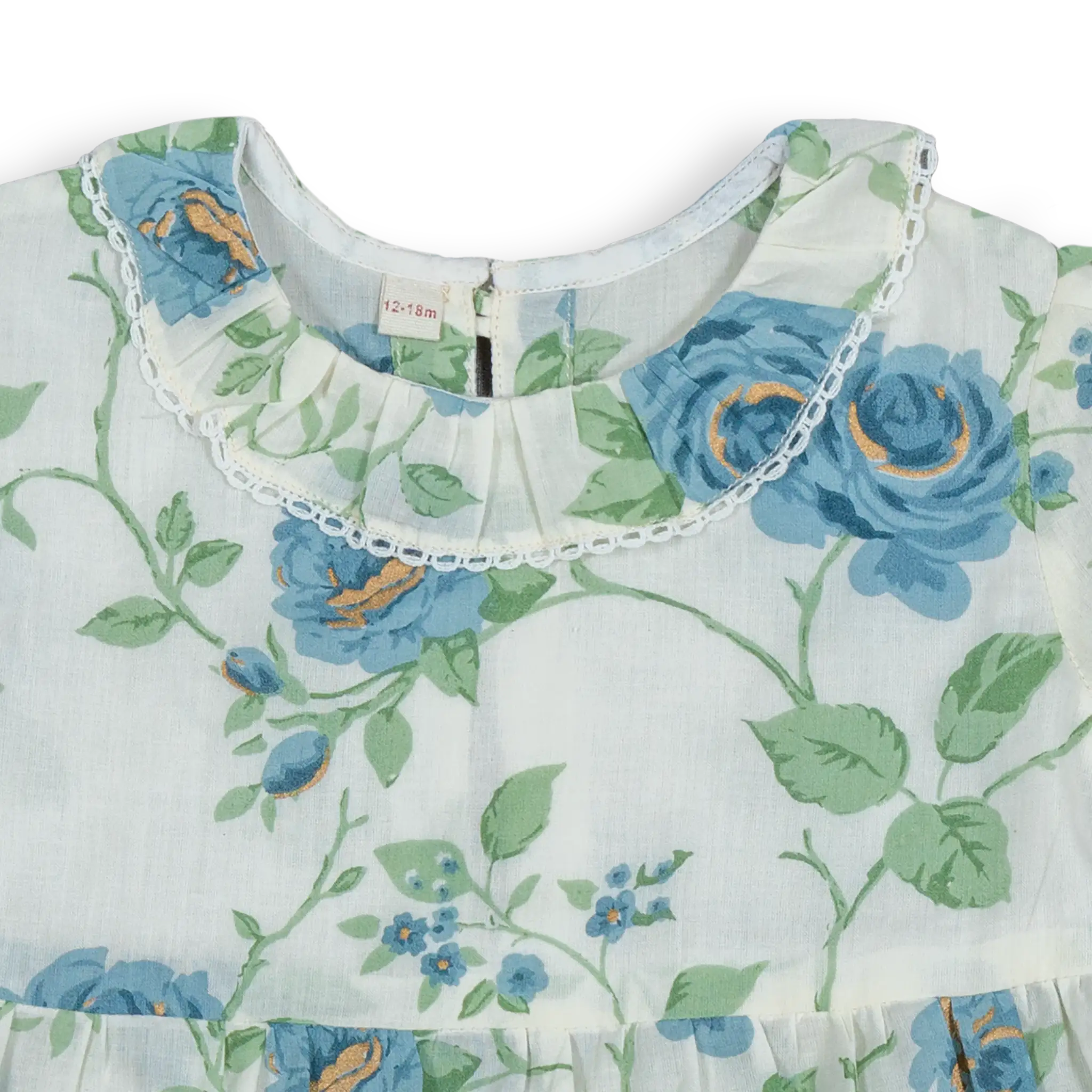 Introducing our Classic Rose print 100% Cotton dress for little girls, a delightful and timeless piece that will make your little one shine. Crafted from high-quality cotton, this dress offers a soft and gentle feel against the skin, ensuring utmost comfort for your child.