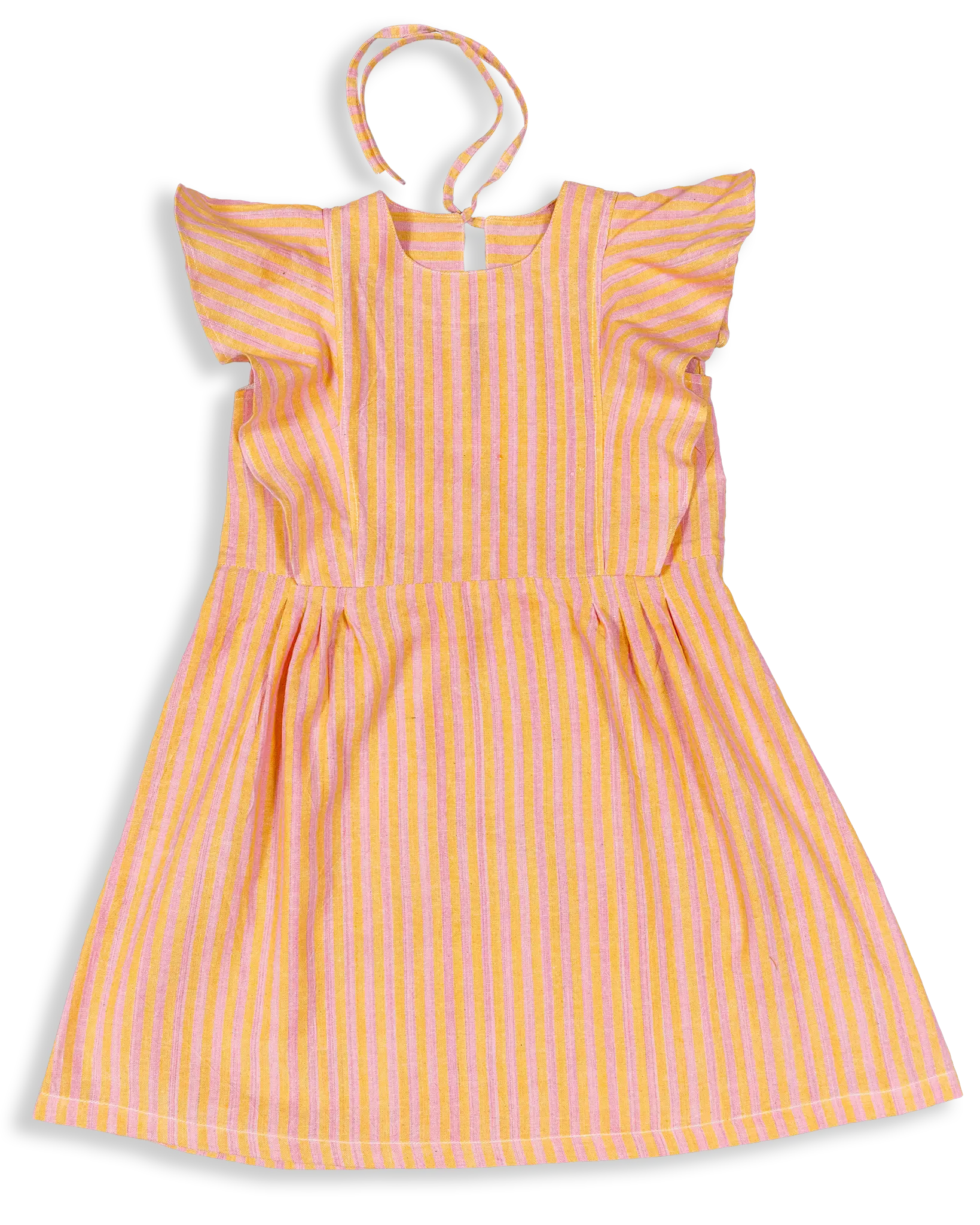 Drawstring Dress Primary Baby Dress ICHI ANTIQUITES Textured Linen