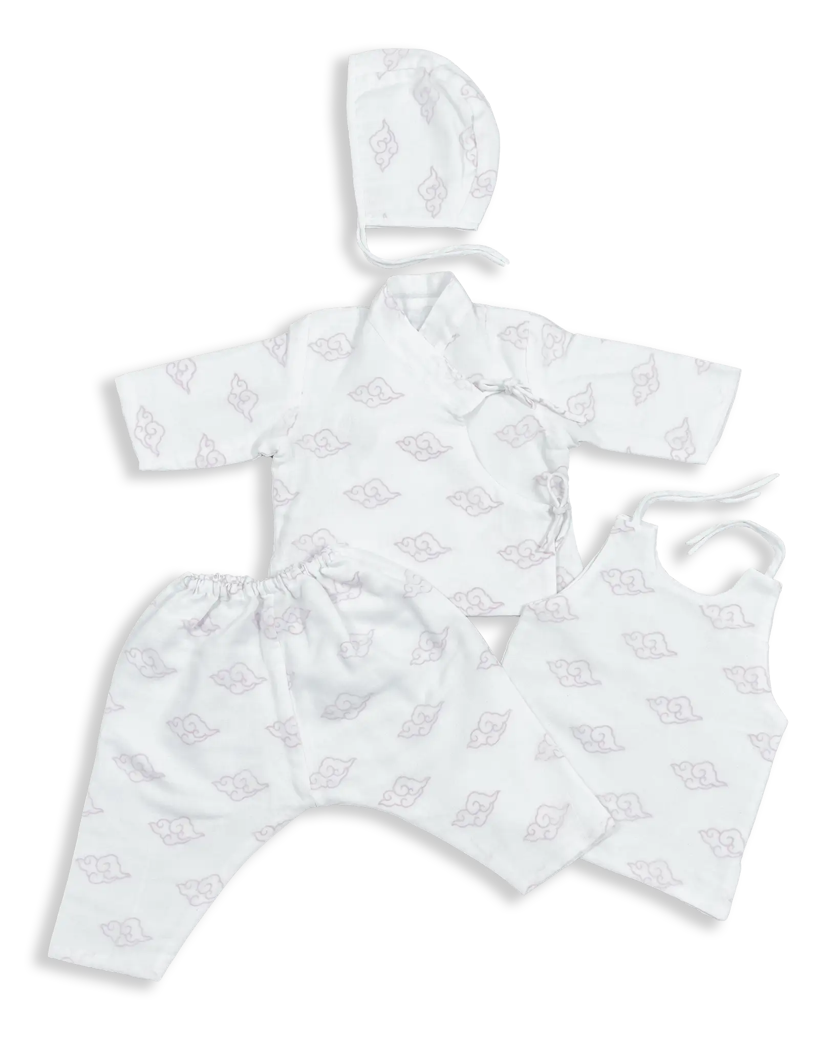 3 Layers Muslin Bhoto set for Baby