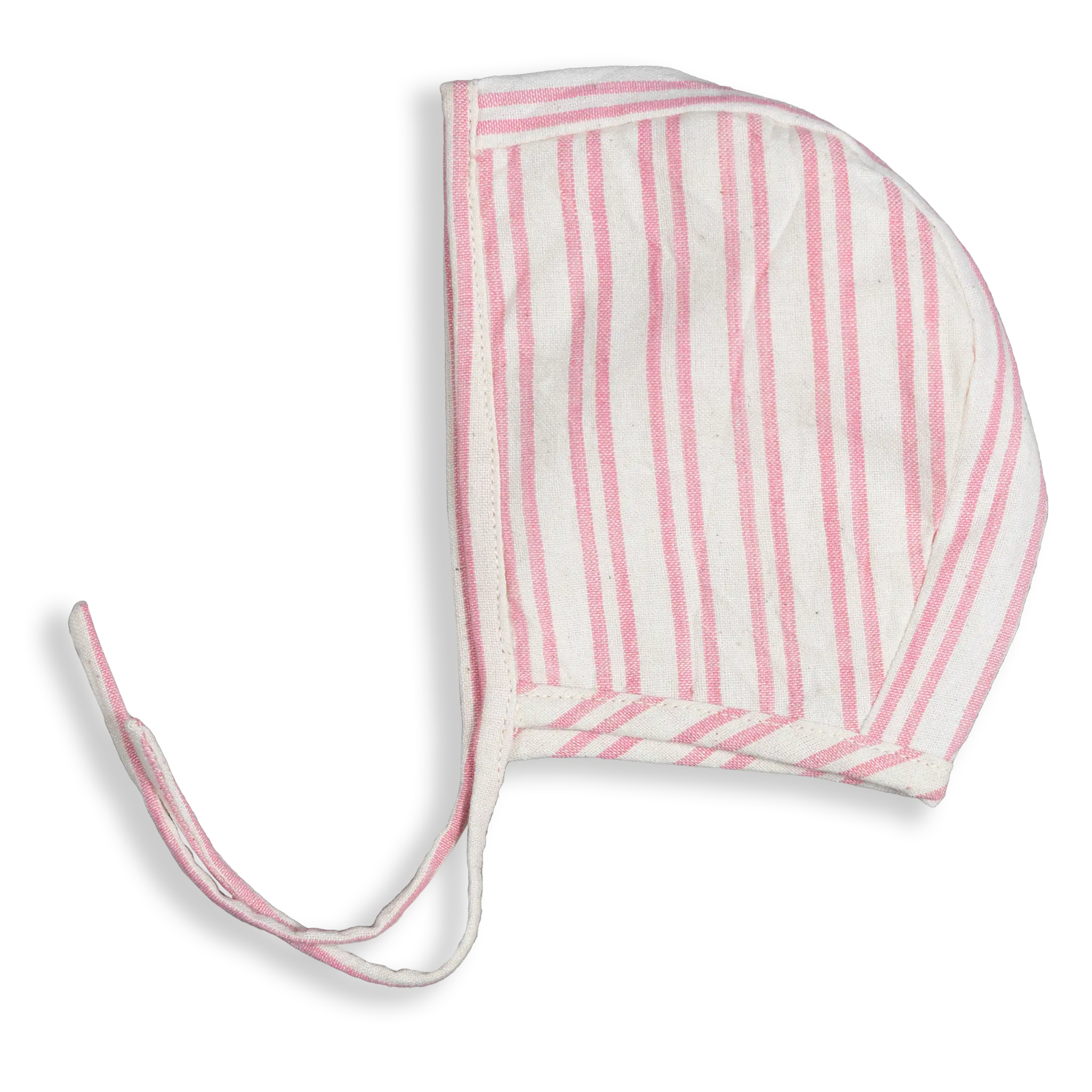 Our Baby Hats are made from the same 100% woven cotton lined with the finest muslin for your child's comfort and warmth. A pair of ties make it easy and safe to gently keep it where it belongs on your baby's head.