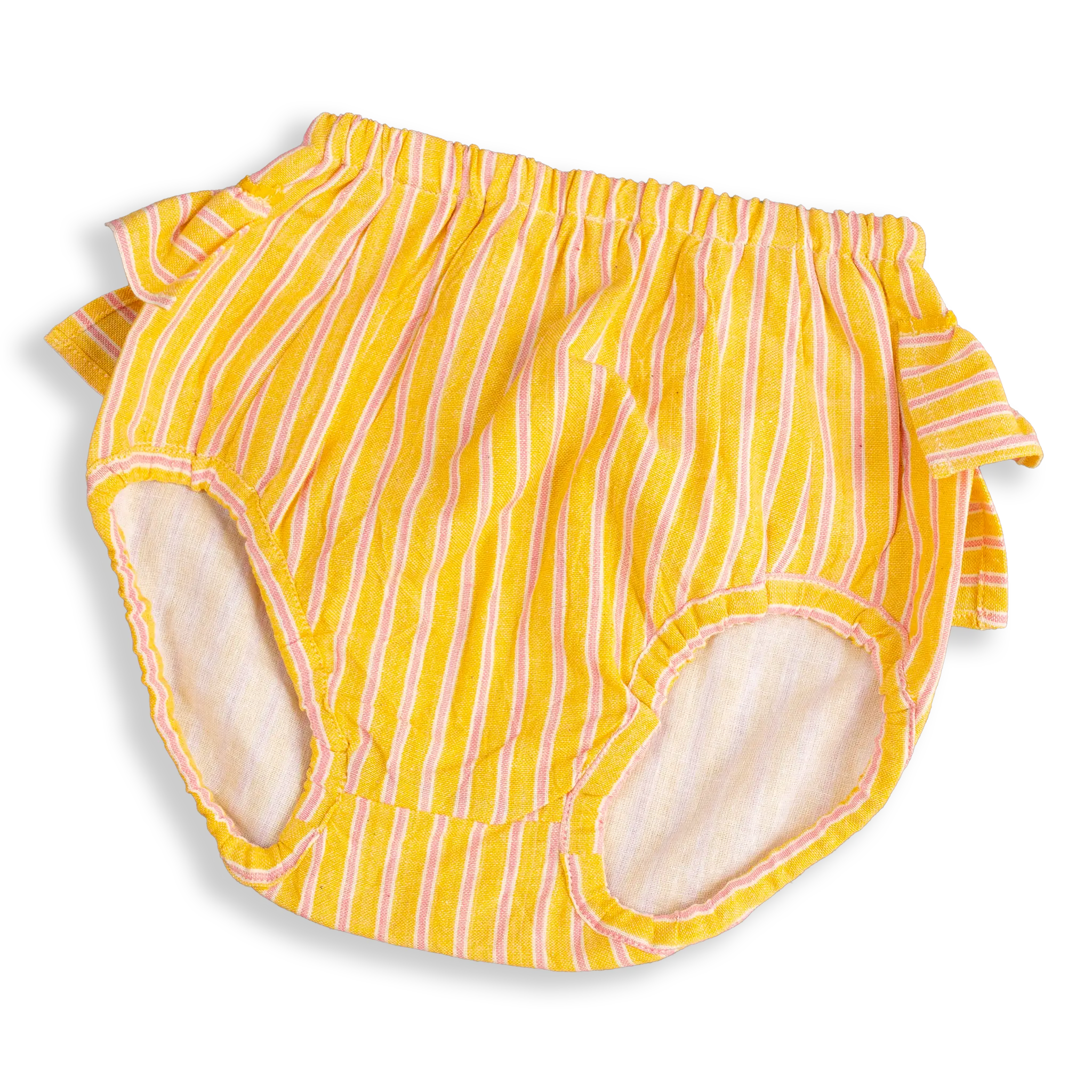 This Bloomer for baby girl is sure to give your sweetheart a frilly good time! Crafted from 100% comfy cotton and lined with mulmul, these stylish bloomers will have her looking cute as a button. 