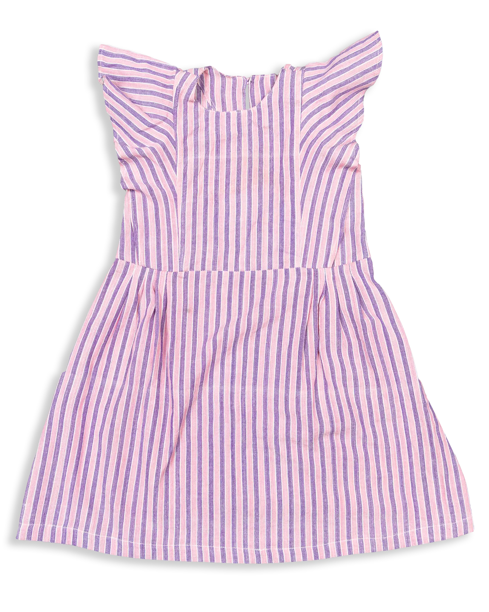 The neckline of this dress is pleated and a back slit with string to tie or zipper. We made the string in the back not only for convenience but to bring bonding between her and her parents.