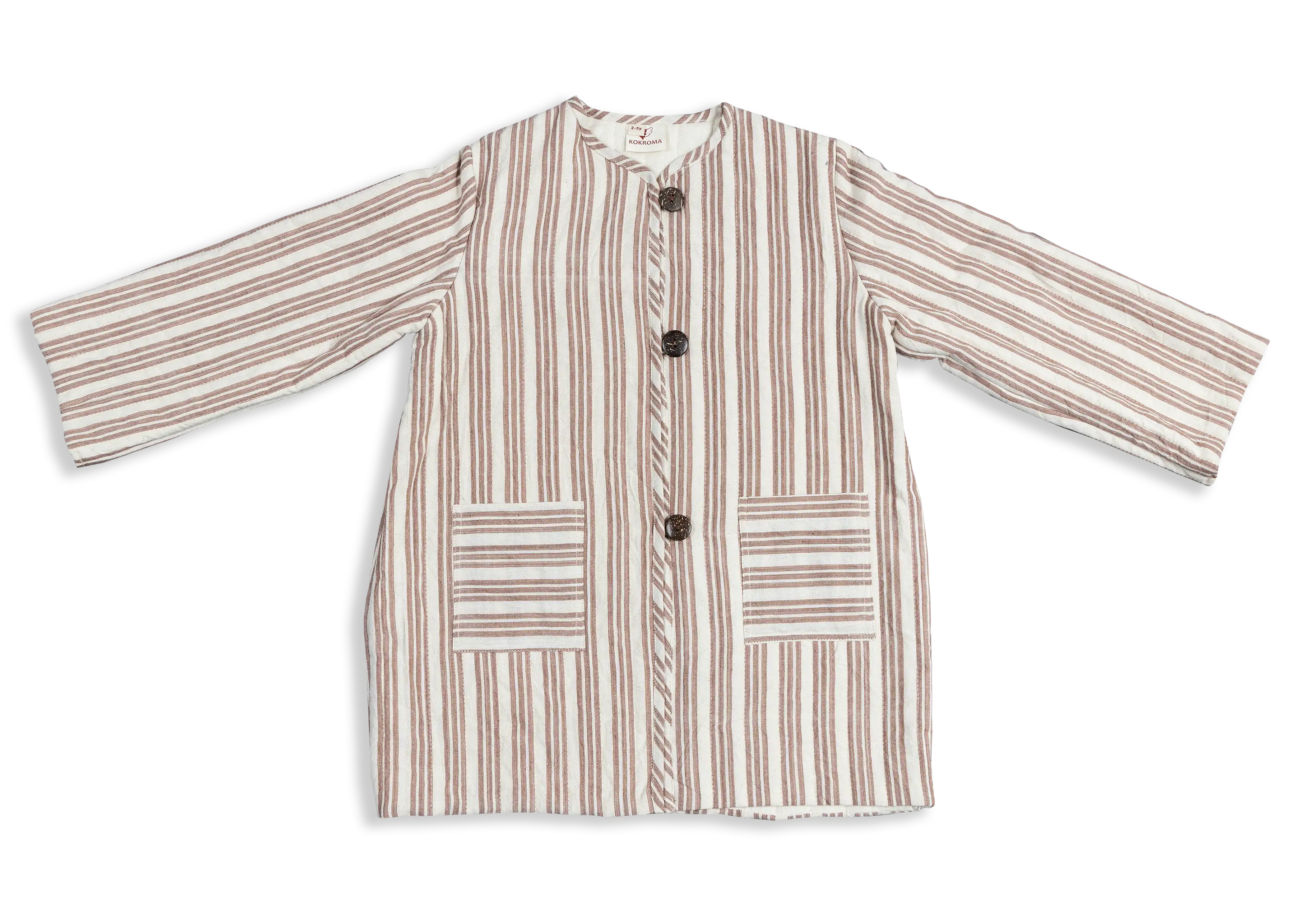 Crafted from 100% woven cotton and layered with fluffy wool insulation, this snuggly layer will keep youngsters toasty through the chilliest days. 