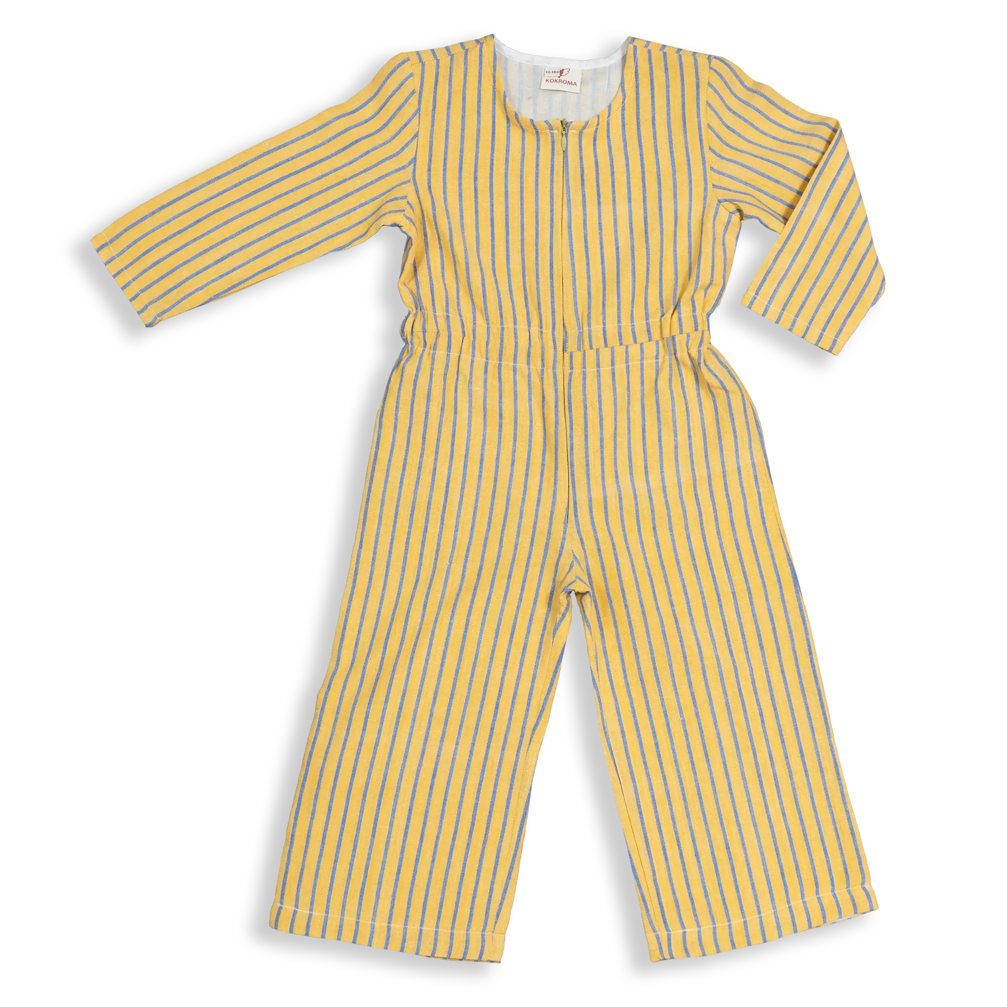 This Jumpsuit is made with mulmul (Muslin) layered to give full protection to your kids. The long sleeves gives full coverage to your kid's body from the cold and dust and scratches.