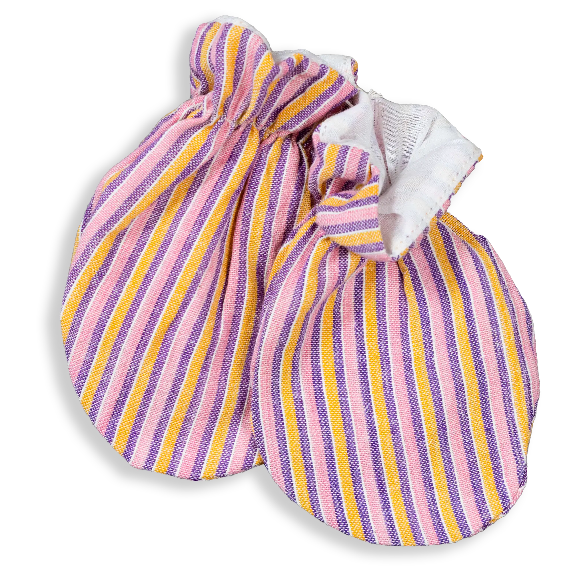 Kokroma Anti-Scratch Mittens are available with colourful patterns made with 100% soft cotton. Recommended for infants 0-6 months old.