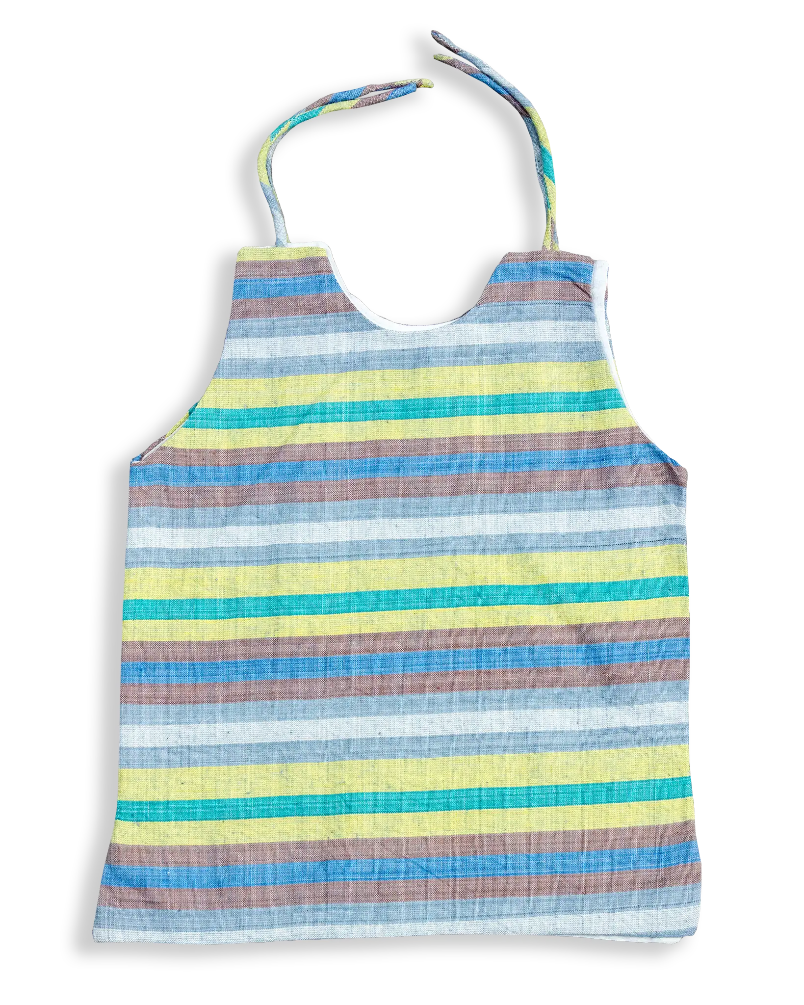 Traditional Nepali Pete Bhoto in a centuries-old design lined with breathable fine muslin to protect the baby from cold or heat.