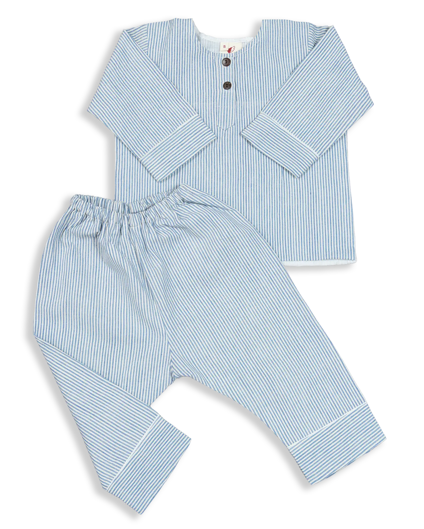 These classic cotton striped Pyjamas are some of our best selling products. Designed and woven here in Nepal they are made with the finest voile lining. It is also known as cotton cashmere, well known and used for kids wear due to the softness and its breathable nature.