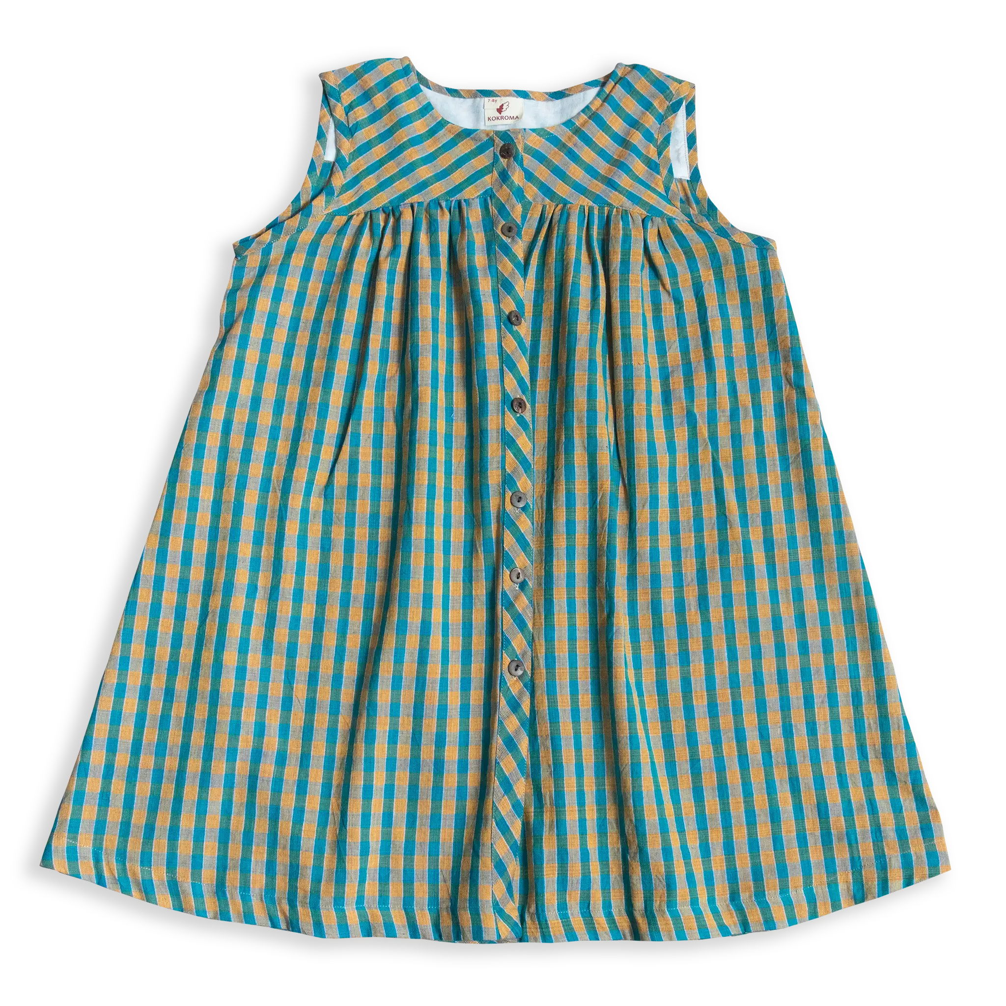 Experience effortless style and maximum comfort with our Sleeveless Daily Summer Cotton Dress For Girls (7-10y). 