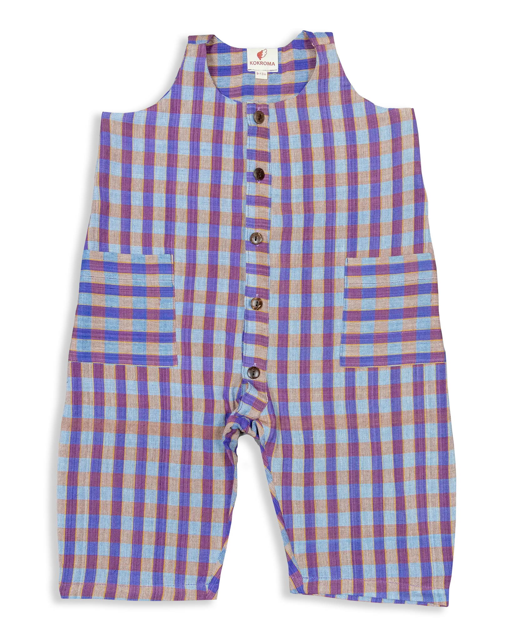 Children love soft, breathable cotton clothes! These Jumpsuit with buttons are made from woven fabrics which are unisex, simple yet cool to wear this summer. Our textiles are woven by inmates here in Nepal that provide an opportunity to generate income and support families back home.