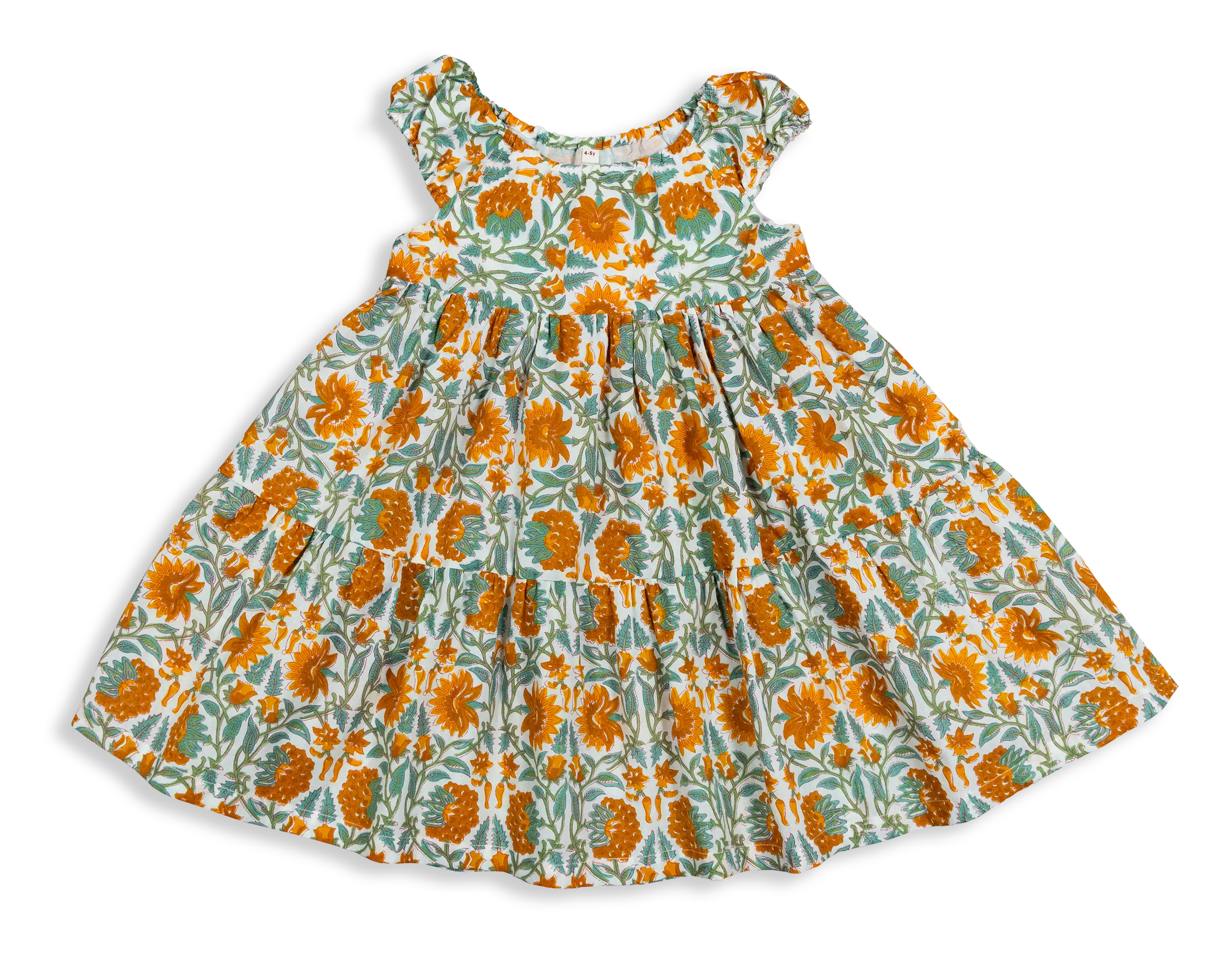 Introducing our delightful flower print dress for girls! Made from 100% cotton, this dress is the perfect choice for a stylish and comfortable summer. Its vibrant floral pattern adds a touch of charm, while the breathable fabric ensures a cool and airy feel. Ideal for any sunny adventure!