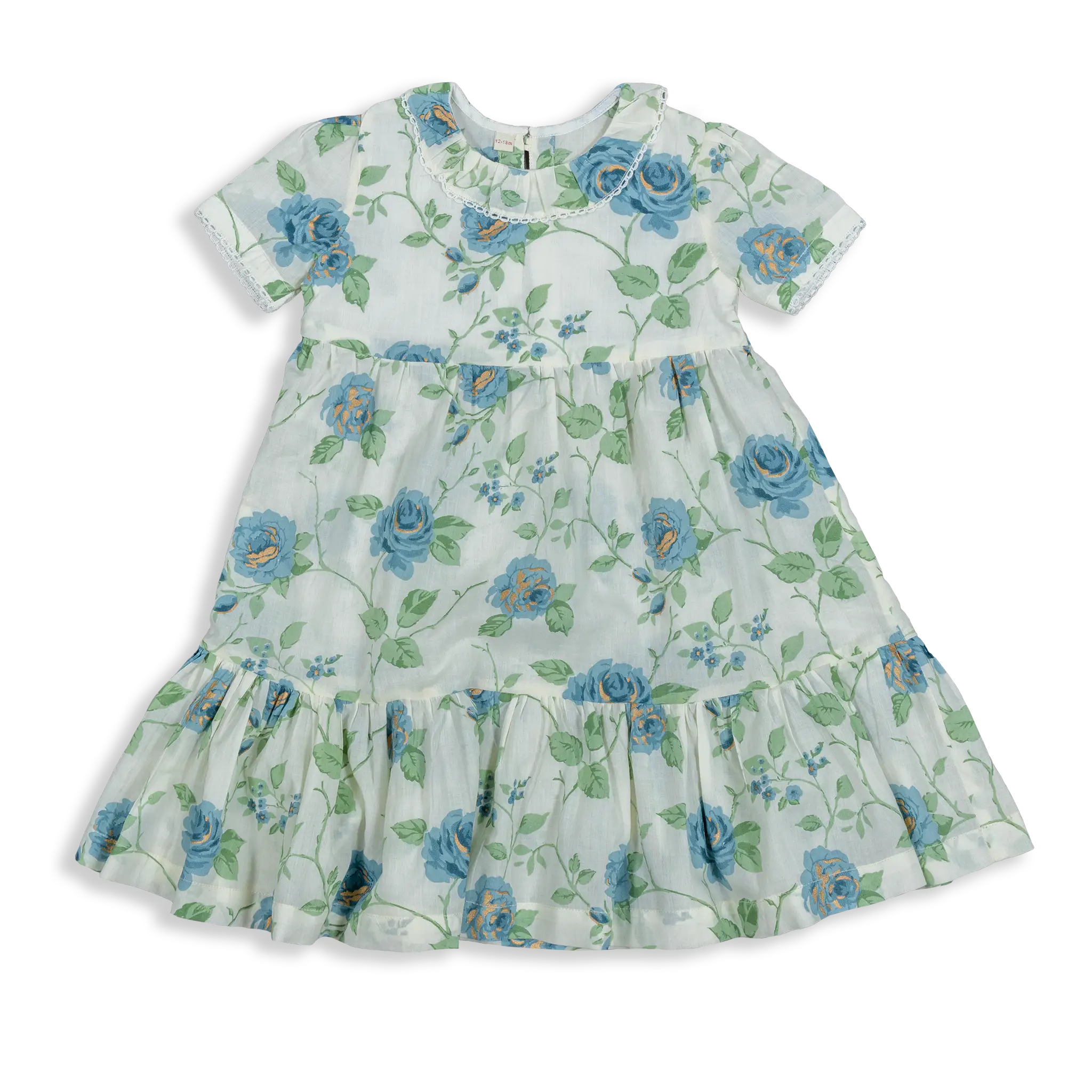 Introducing our Classic Rose print 100% Cotton dress for little girls, a delightful and timeless piece that will make your little one shine. Crafted from high-quality cotton, this dress offers a soft and gentle feel against the skin, ensuring utmost comfort for your child.