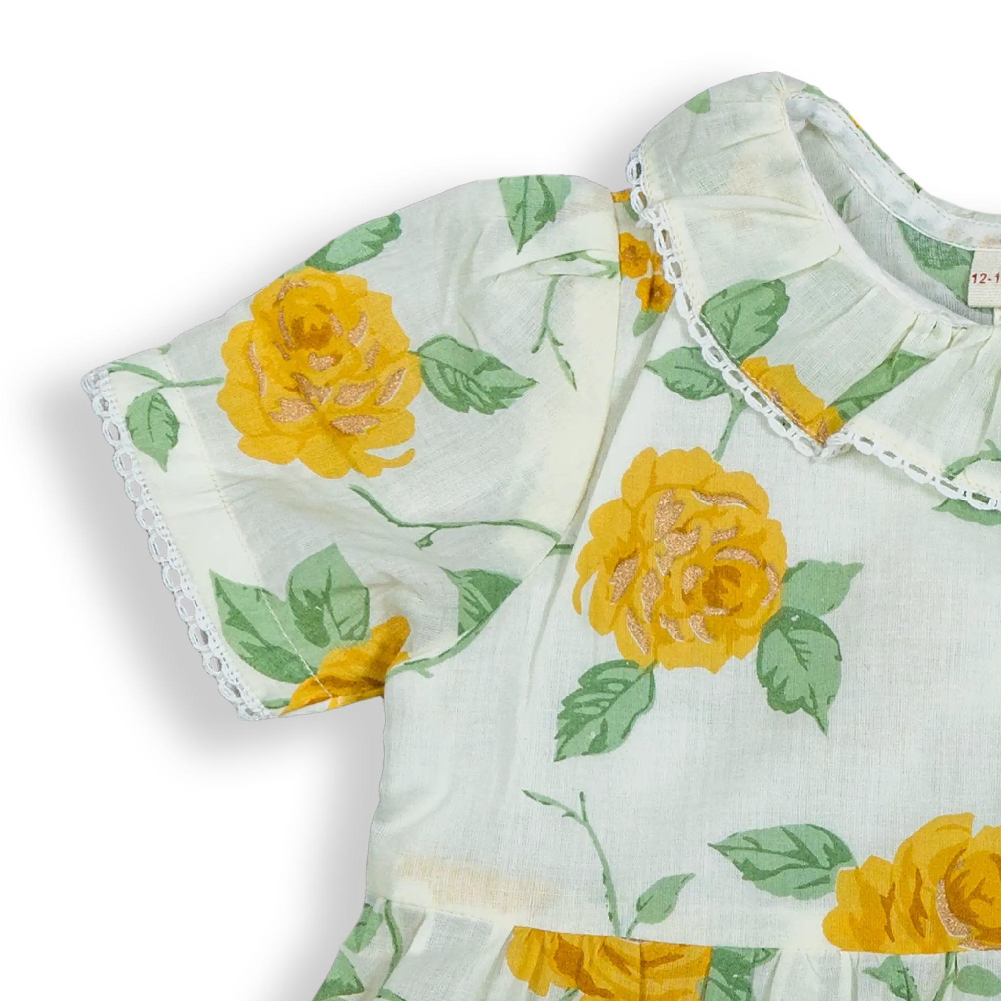 Introducing our Classic Rose print 100% Cotton dress for little girls, a delightful and timeless piece that will make your little one shine. Crafted from high-quality cotton, this dress offers a soft and gentle feel against the skin, ensuring utmost comfort for your child.