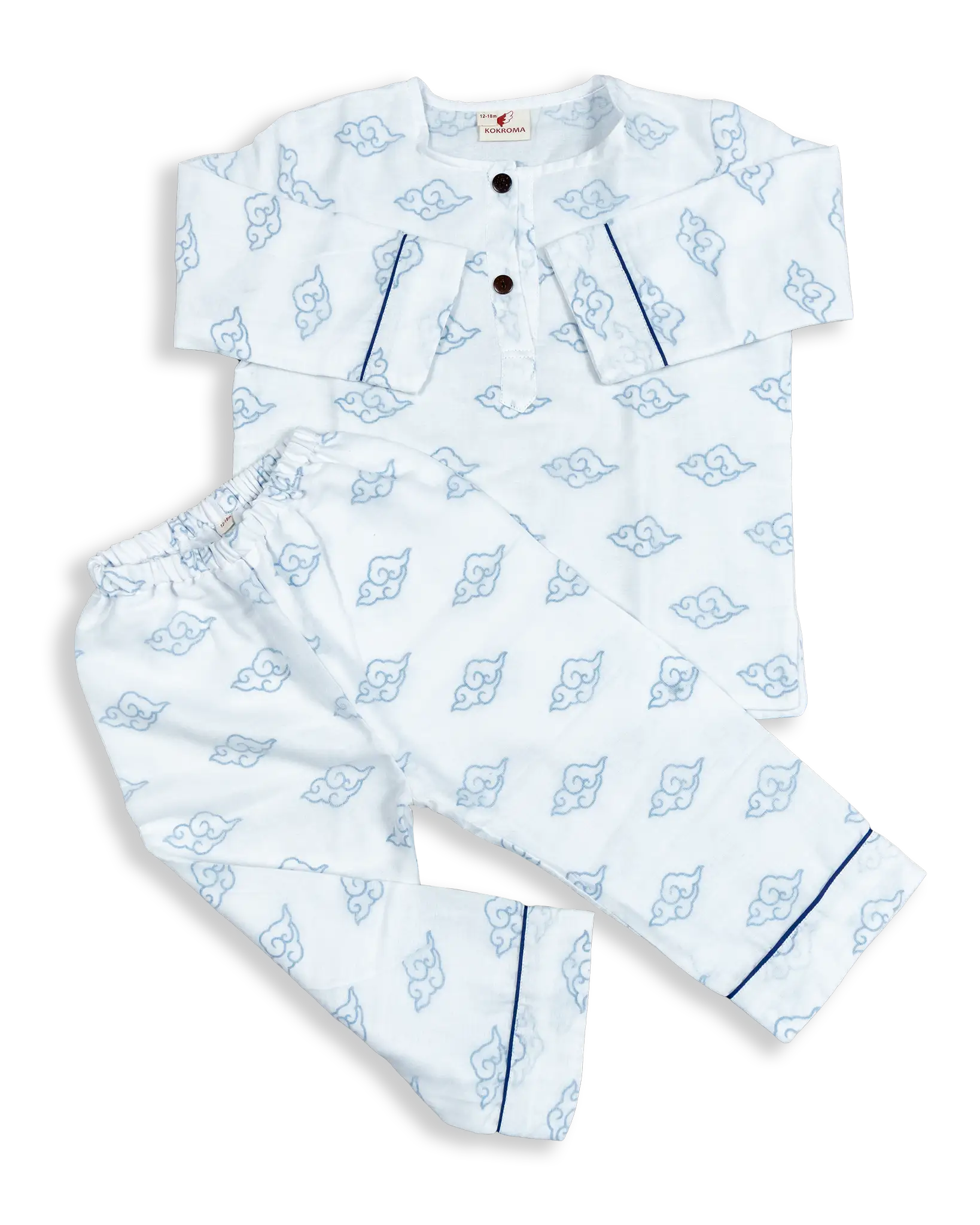 Three layers Mulmul Pyjamas For Preschoolers