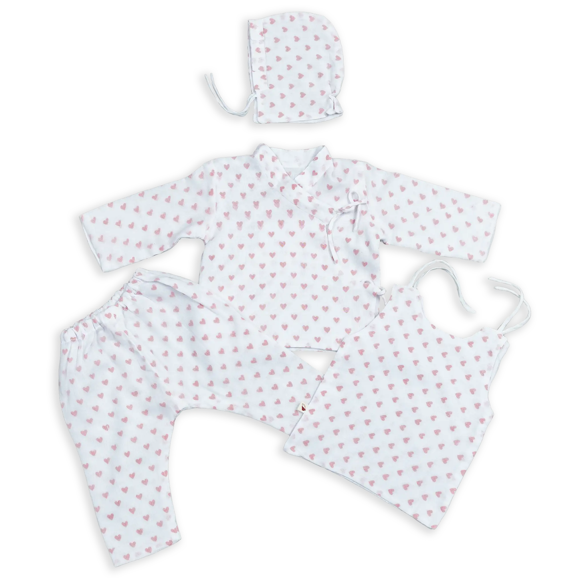3 Layers Muslin Bhoto set for Baby