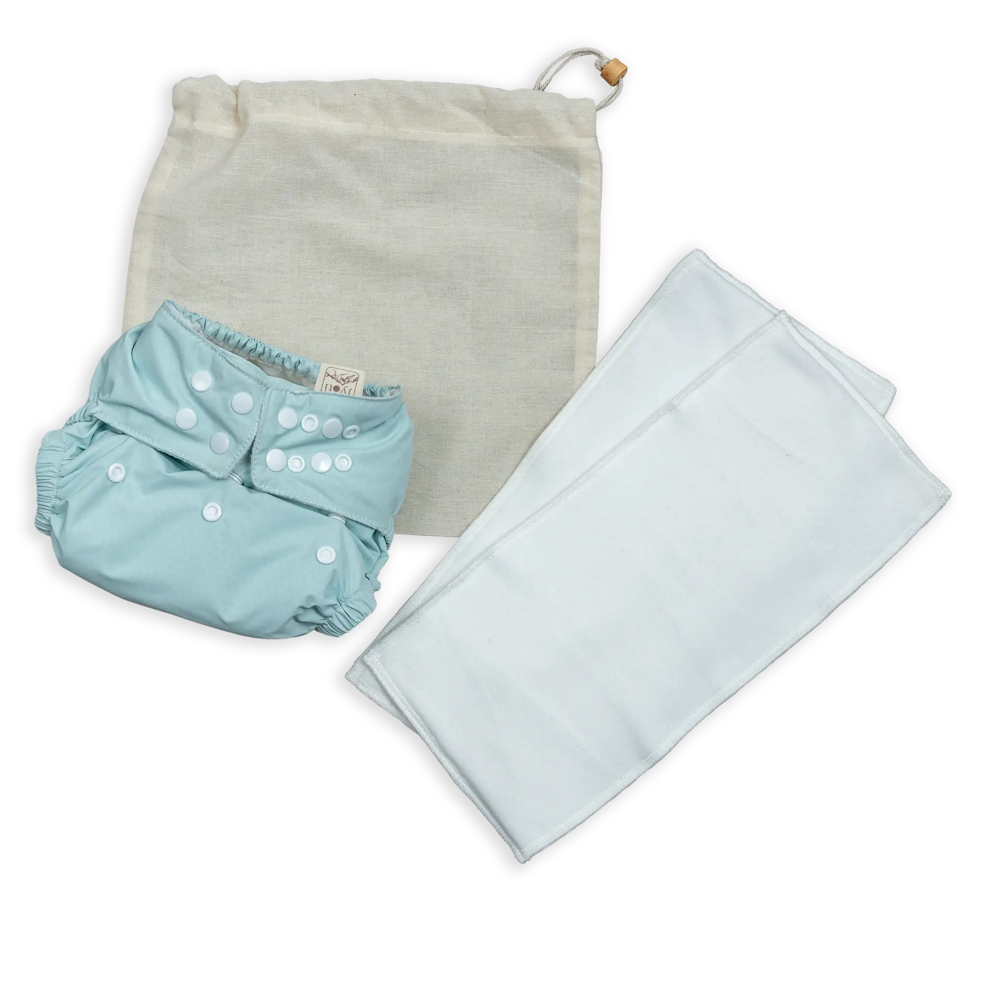 KOKROMA Reusable Diaper Set with Inserts Wet Bag