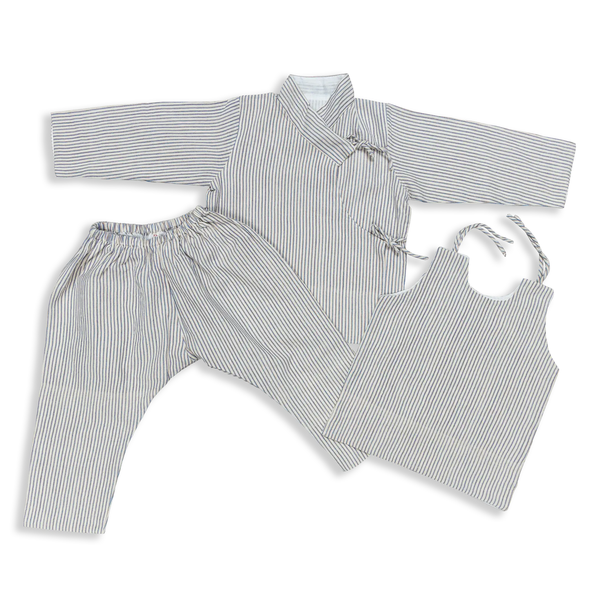 Traditional Nepali trousers, Bhoto and Overcoat  in a centuries-old design called Daura Suruwal lined with breathable fine muslin to protect the toddler from cold or heat.